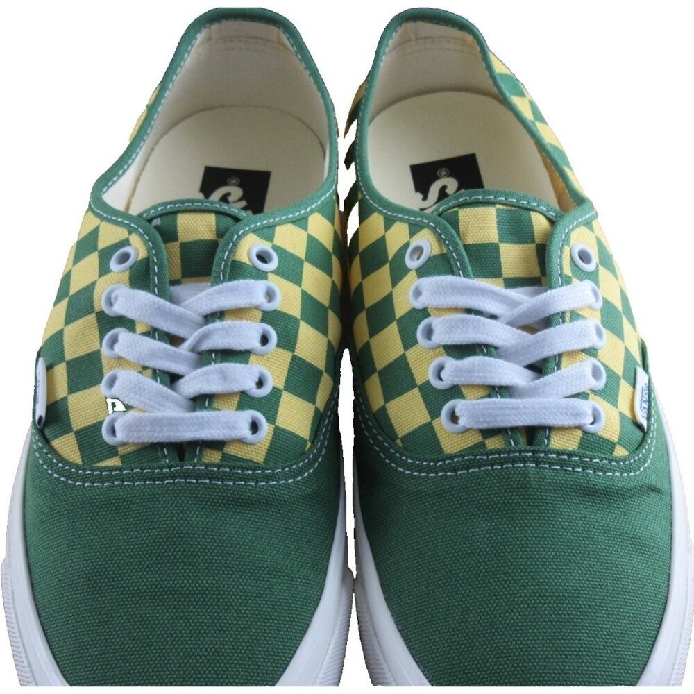 Vans Men's Lx Authentic 44 Checkerboard Fairway Green Yellow shoes Sizes NIB - Picture 3 of 7